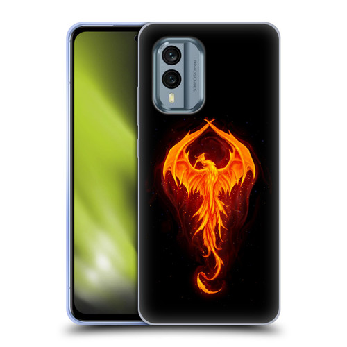 Christos Karapanos Dark Hours Dragon Phoenix Soft Gel Case for Nokia X30