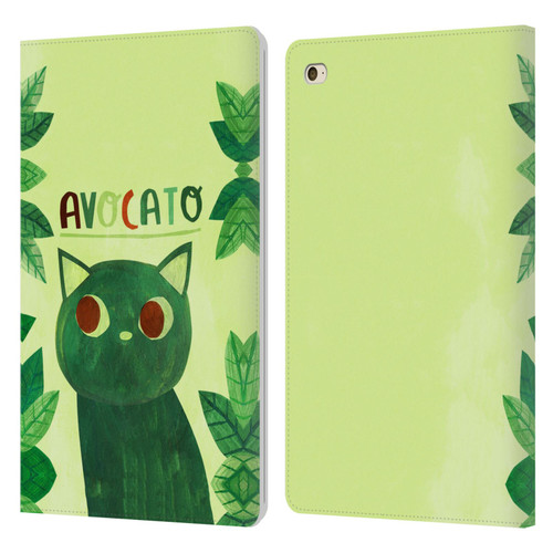 Planet Cat Puns Avocato Leather Book Wallet Case Cover For Apple iPad mini 4