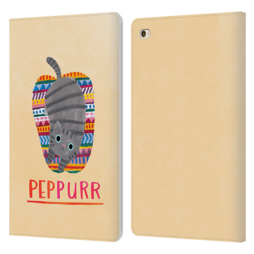 Planet Cat Puns Peppur Leather Book Wallet Case Cover For Apple iPad mini 4