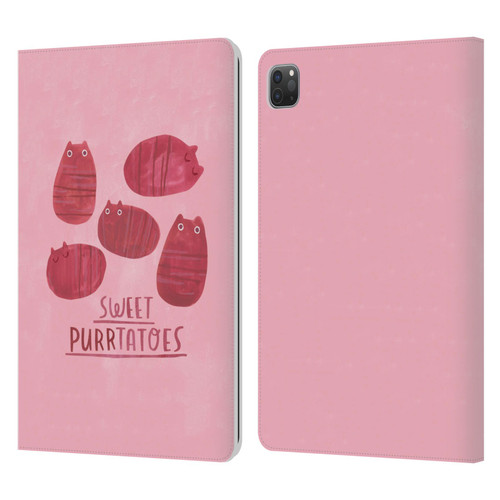 Planet Cat Puns Sweet Purrtatoes Leather Book Wallet Case Cover For Apple iPad Pro 11 2020 / 2021 / 2022