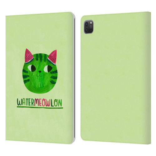 Planet Cat Puns Watermeowlon Leather Book Wallet Case Cover For Apple iPad Pro 11 2020 / 2021 / 2022