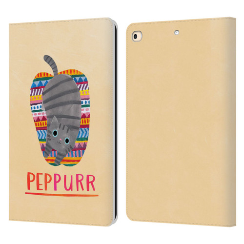 Planet Cat Puns Peppur Leather Book Wallet Case Cover For Apple iPad 9.7 2017 / iPad 9.7 2018
