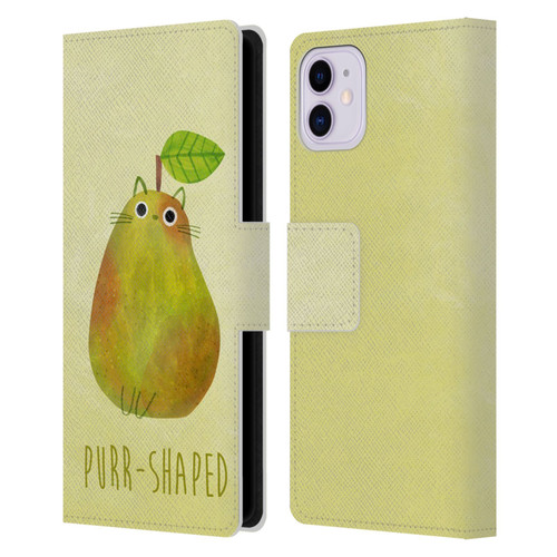 Planet Cat Puns Purr-shaped Leather Book Wallet Case Cover For Apple iPhone 11