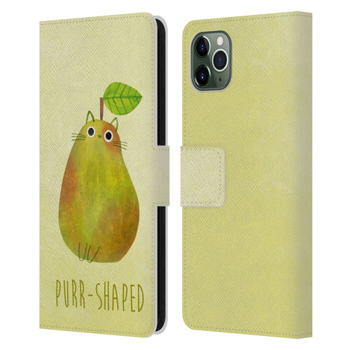 Planet Cat Puns Purr-shaped Leather Book Wallet Case Cover For Apple iPhone 11 Pro Max