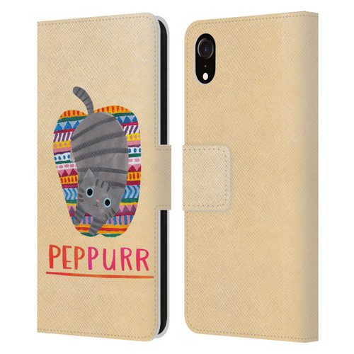 Planet Cat Puns Peppur Leather Book Wallet Case Cover For Apple iPhone XR