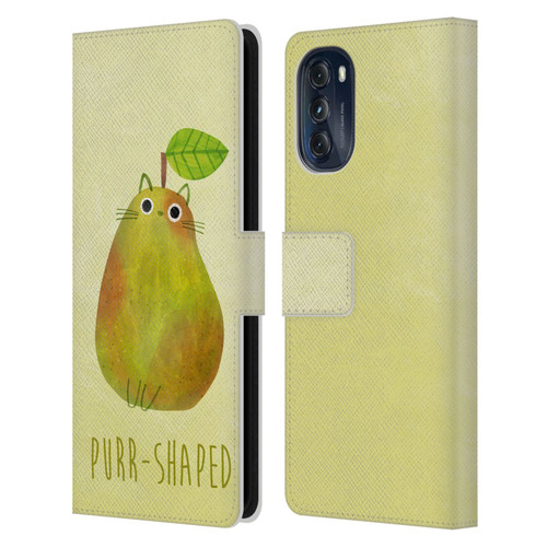 Planet Cat Puns Purr-shaped Leather Book Wallet Case Cover For Motorola Moto G (2022)