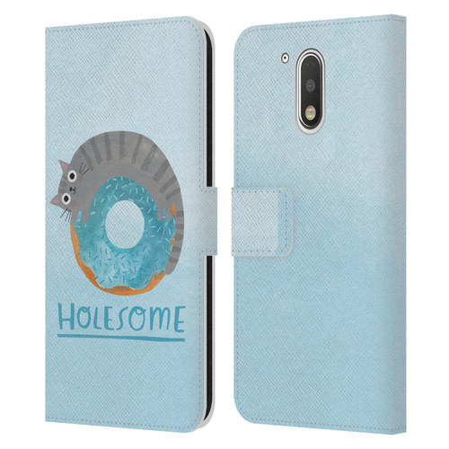 Planet Cat Puns Holesome Leather Book Wallet Case Cover For Motorola Moto G41