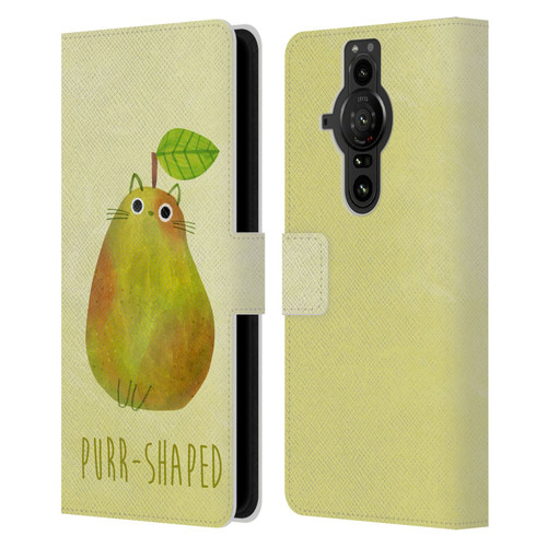 Planet Cat Puns Purr-shaped Leather Book Wallet Case Cover For Sony Xperia Pro-I
