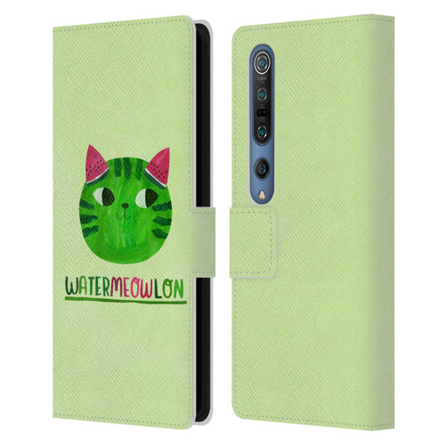 Planet Cat Puns Watermeowlon Leather Book Wallet Case Cover For Xiaomi Mi 10 5G / Mi 10 Pro 5G