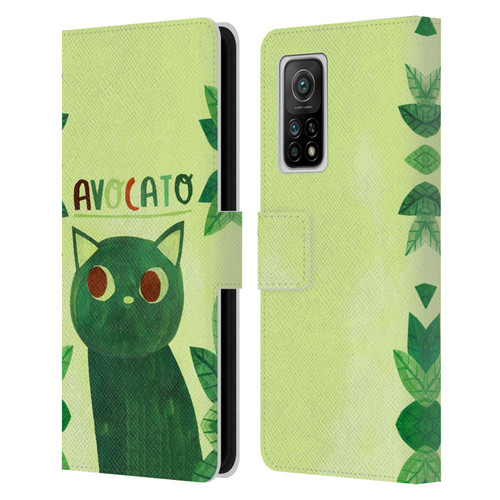 Planet Cat Puns Avocato Leather Book Wallet Case Cover For Xiaomi Mi 10T 5G