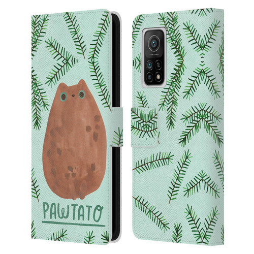 Planet Cat Puns Pawtato Leather Book Wallet Case Cover For Xiaomi Mi 10T 5G