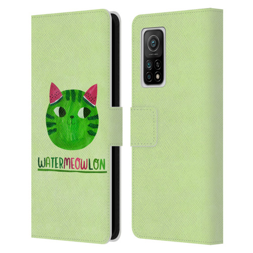 Planet Cat Puns Watermeowlon Leather Book Wallet Case Cover For Xiaomi Mi 10T 5G