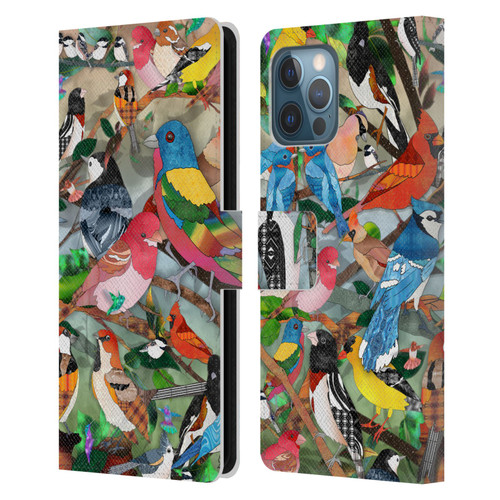 Suzan Lind Birds Medley 2 Leather Book Wallet Case Cover For Apple iPhone 12 Pro Max