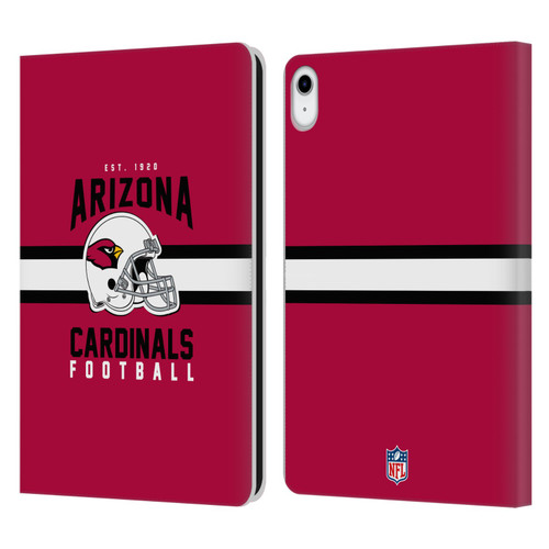 NFL Arizona Cardinals Graphics Helmet Typography Leather Book Wallet Case Cover For Apple iPad 10.9 (2022)