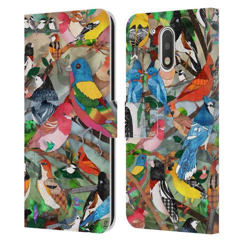 Suzan Lind Birds Medley 2 Leather Book Wallet Case Cover For Motorola Moto G41