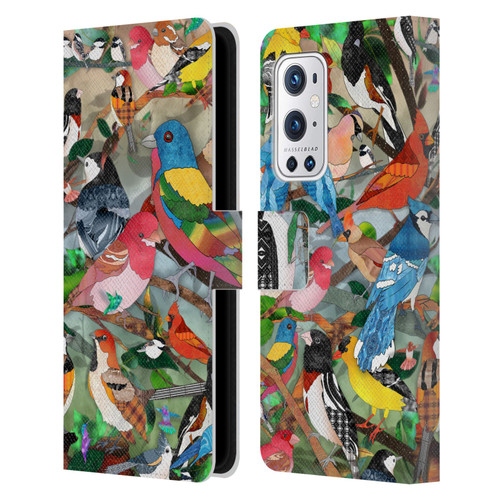 Suzan Lind Birds Medley 2 Leather Book Wallet Case Cover For OnePlus 9 Pro