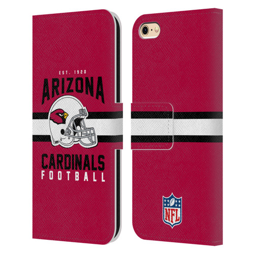 NFL Arizona Cardinals Graphics Helmet Typography Leather Book Wallet Case Cover For Apple iPhone 6 / iPhone 6s