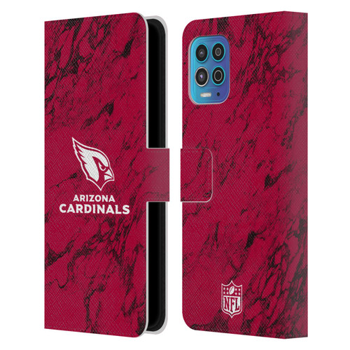 NFL Arizona Cardinals Graphics Coloured Marble Leather Book Wallet Case Cover For Motorola Moto G100