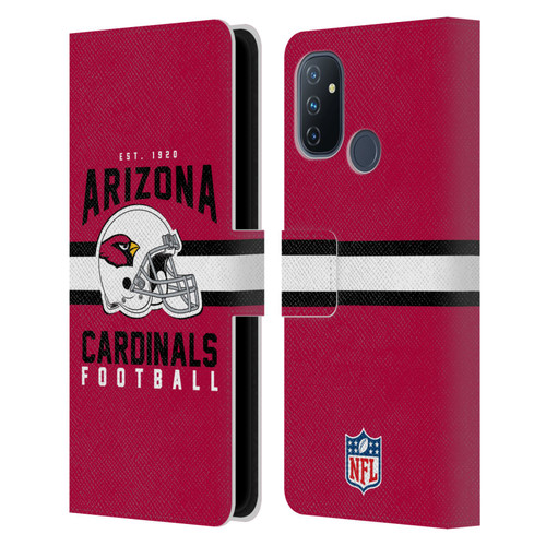 NFL Arizona Cardinals Graphics Helmet Typography Leather Book Wallet Case Cover For OnePlus Nord N100