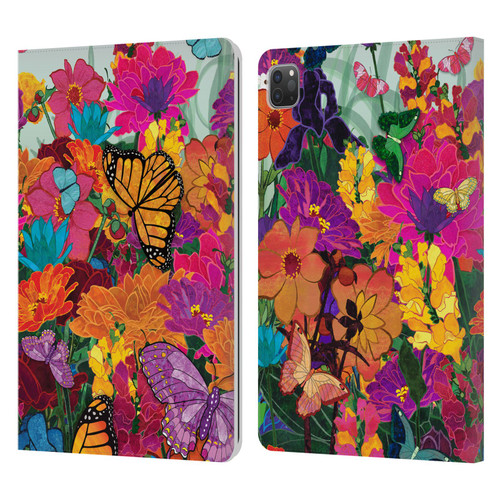 Suzan Lind Butterflies Garden Leather Book Wallet Case Cover For Apple iPad Pro 11 2020 / 2021 / 2022