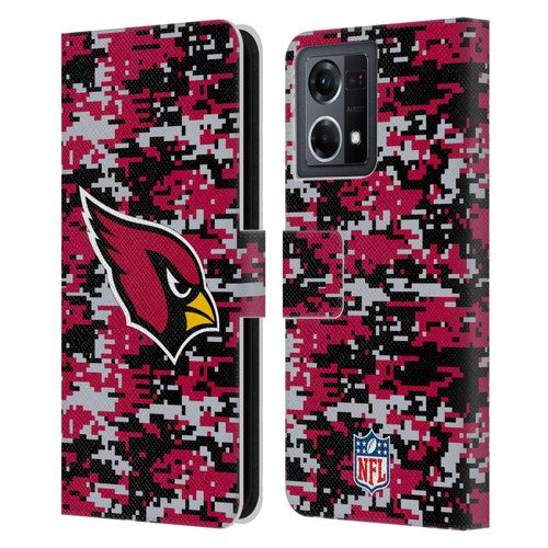 NFL Arizona Cardinals Graphics Digital Camouflage Leather Book Wallet Case Cover For OPPO Reno8 4G
