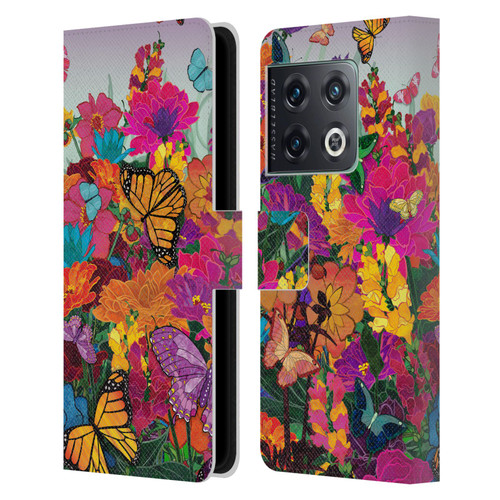 Suzan Lind Butterflies Garden Leather Book Wallet Case Cover For OnePlus 10 Pro