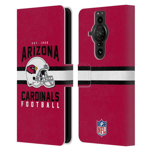 NFL Arizona Cardinals Graphics Helmet Typography Leather Book Wallet Case Cover For Sony Xperia Pro-I