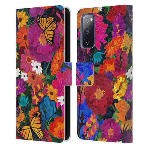 Suzan Lind Butterflies Flower Collage Leather Book Wallet Case Cover For Samsung Galaxy S20 FE / 5G