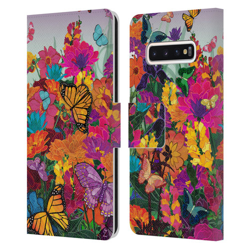 Suzan Lind Butterflies Garden Leather Book Wallet Case Cover For Samsung Galaxy S10