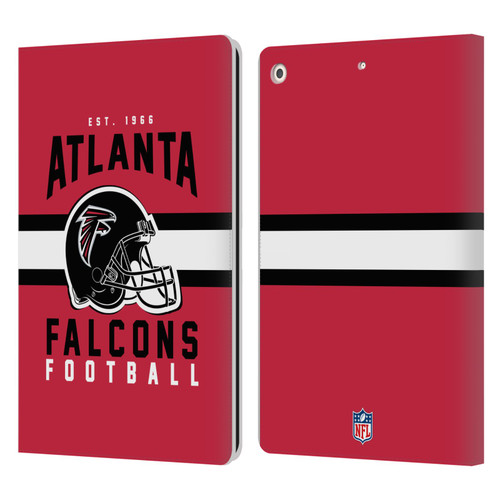 NFL Atlanta Falcons Graphics Helmet Typography Leather Book Wallet Case Cover For Apple iPad 10.2 2019/2020/2021