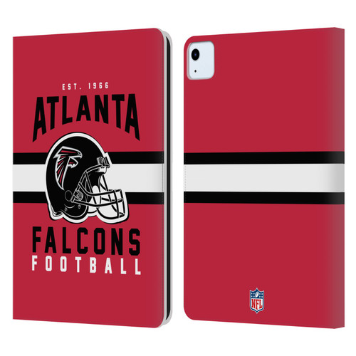 NFL Atlanta Falcons Graphics Helmet Typography Leather Book Wallet Case Cover For Apple iPad Air 2020 / 2022