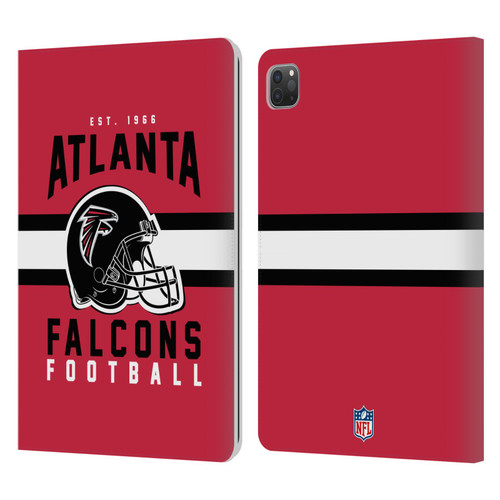 NFL Atlanta Falcons Graphics Helmet Typography Leather Book Wallet Case Cover For Apple iPad Pro 11 2020 / 2021 / 2022