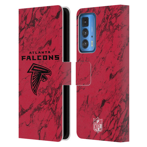 NFL Atlanta Falcons Graphics Coloured Marble Leather Book Wallet Case Cover For Motorola Edge 20 Pro