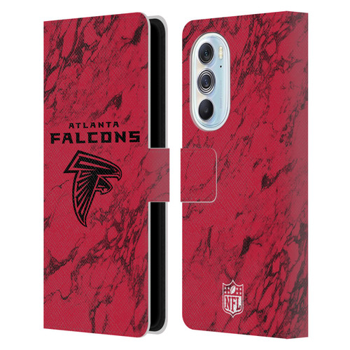 NFL Atlanta Falcons Graphics Coloured Marble Leather Book Wallet Case Cover For Motorola Edge X30