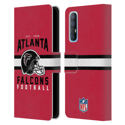 NFL Atlanta Falcons Graphics Helmet Typography Leather Book Wallet Case Cover For OPPO Find X2 Neo 5G