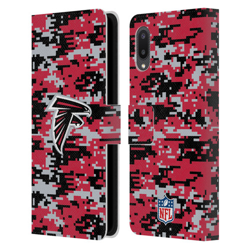 NFL Atlanta Falcons Graphics Digital Camouflage Leather Book Wallet Case Cover For Samsung Galaxy A02/M02 (2021)