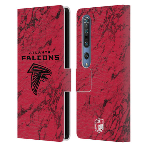 NFL Atlanta Falcons Graphics Coloured Marble Leather Book Wallet Case Cover For Xiaomi Mi 10 5G / Mi 10 Pro 5G