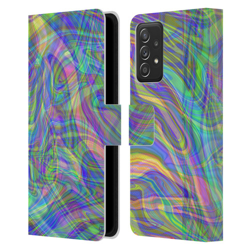 Suzan Lind Colours & Patterns Iridescent Abstract Leather Book Wallet Case Cover For Samsung Galaxy A53 5G (2022)