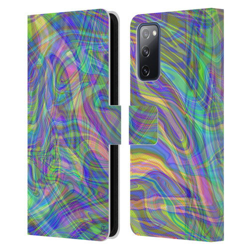 Suzan Lind Colours & Patterns Iridescent Abstract Leather Book Wallet Case Cover For Samsung Galaxy S20 FE / 5G