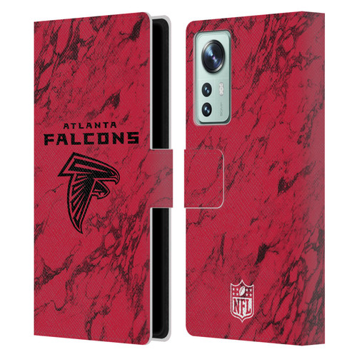 NFL Atlanta Falcons Graphics Coloured Marble Leather Book Wallet Case Cover For Xiaomi 12