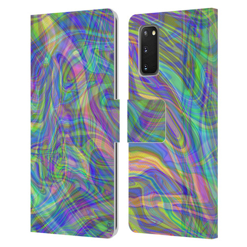 Suzan Lind Colours & Patterns Iridescent Abstract Leather Book Wallet Case Cover For Samsung Galaxy S20 / S20 5G