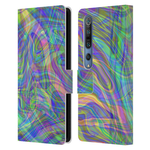 Suzan Lind Colours & Patterns Iridescent Abstract Leather Book Wallet Case Cover For Xiaomi Mi 10 5G / Mi 10 Pro 5G