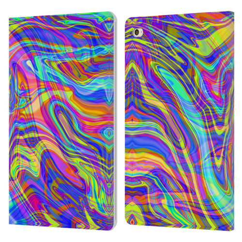 Suzan Lind Marble Illusion Rainbow Leather Book Wallet Case Cover For Apple iPad mini 4