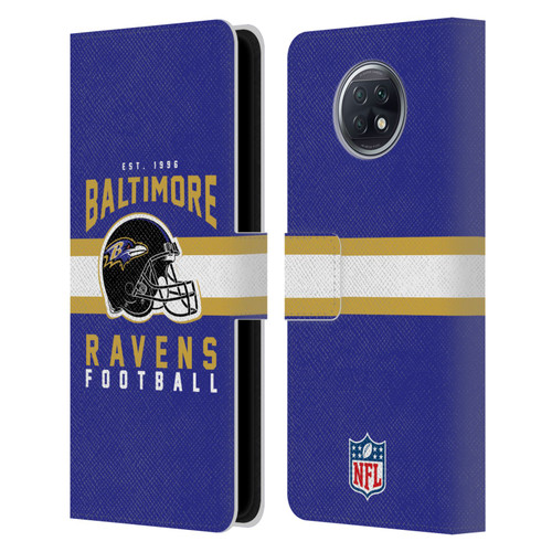 NFL Baltimore Ravens Graphics Helmet Typography Leather Book Wallet Case Cover For Xiaomi Redmi Note 9T 5G