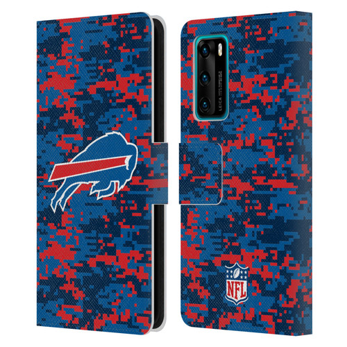 NFL Buffalo Bills Graphics Digital Camouflage Leather Book Wallet Case Cover For Huawei P40 5G