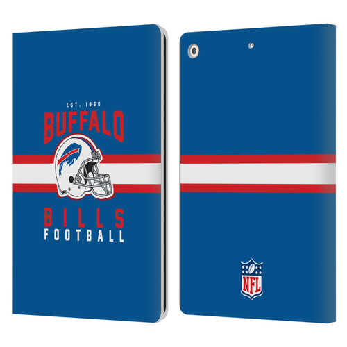 NFL Buffalo Bills Graphics Helmet Typography Leather Book Wallet Case Cover For Apple iPad 10.2 2019/2020/2021