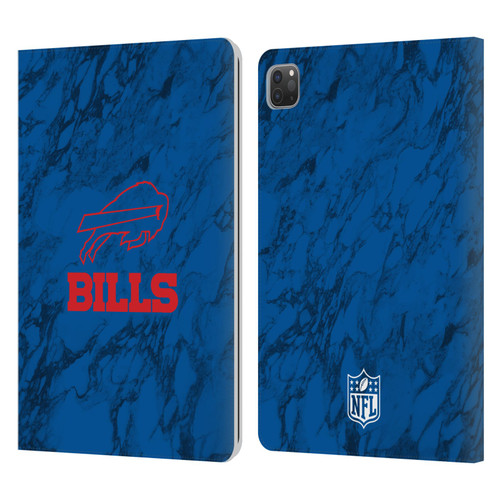 NFL Buffalo Bills Graphics Coloured Marble Leather Book Wallet Case Cover For Apple iPad Pro 11 2020 / 2021 / 2022