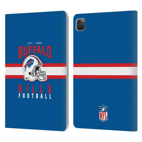 NFL Buffalo Bills Graphics Helmet Typography Leather Book Wallet Case Cover For Apple iPad Pro 11 2020 / 2021 / 2022