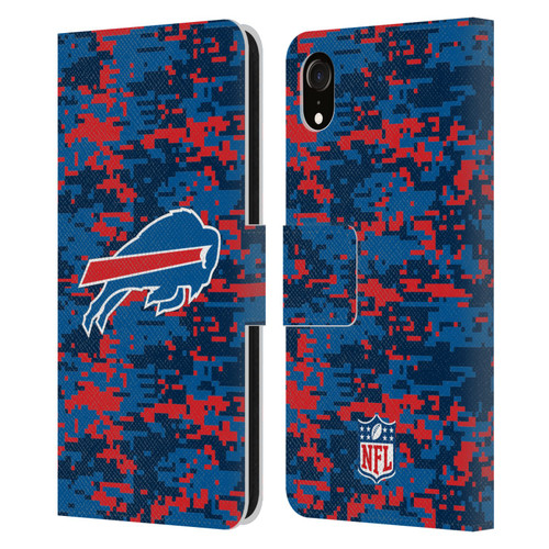 NFL Buffalo Bills Graphics Digital Camouflage Leather Book Wallet Case Cover For Apple iPhone XR