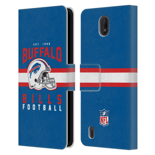NFL Buffalo Bills Graphics Helmet Typography Leather Book Wallet Case Cover For Nokia C01 Plus/C1 2nd Edition